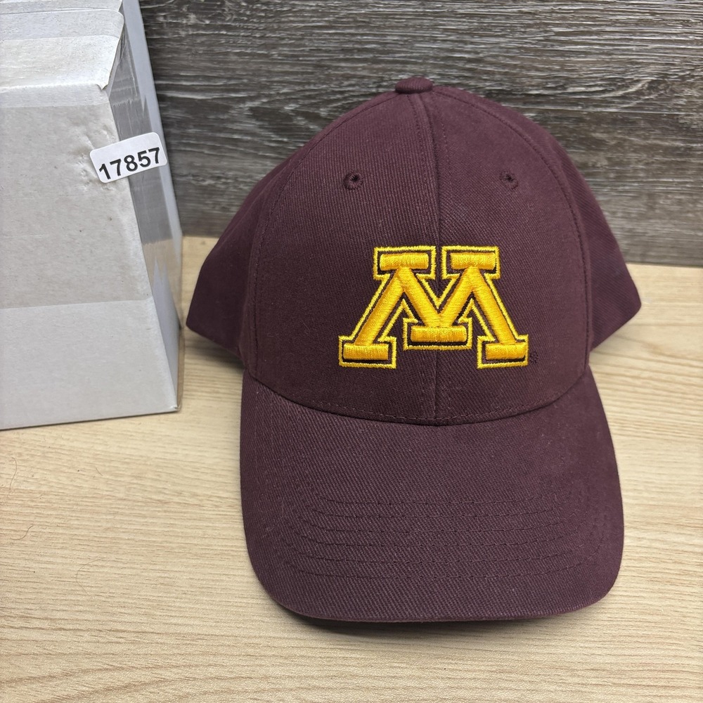 Minnesota Golden Gophers Hat Cap Strap Back Mens Maroon Gold NCAA Football - Picture 9 of 9